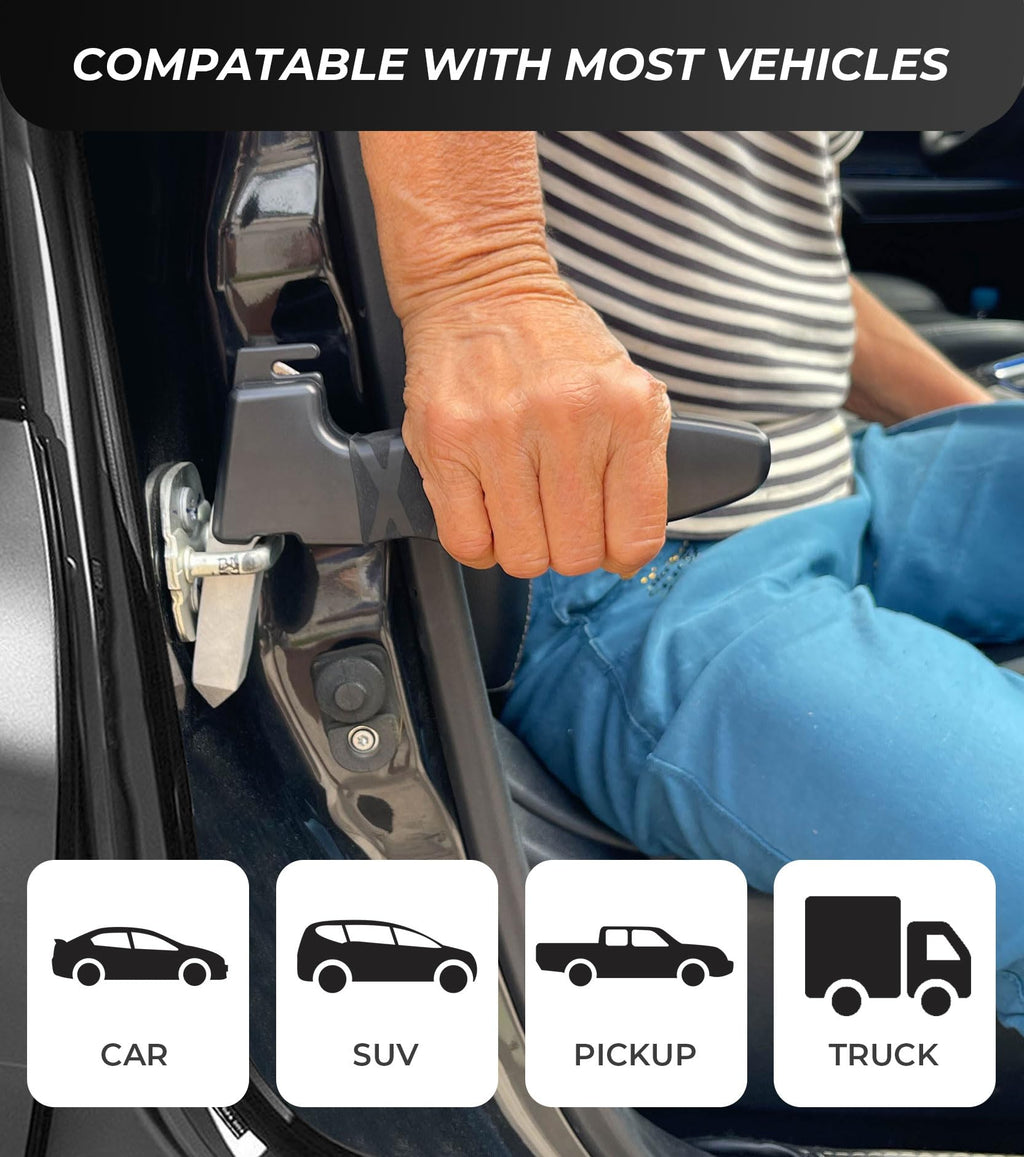 Realunisence 2 Pack Car Handle Assist for Elderly Car Door Handle for Elderly Auto Cane Portable Vehicle Support Handle and Handicapped Car Cane for Easy exit Handle for car Black