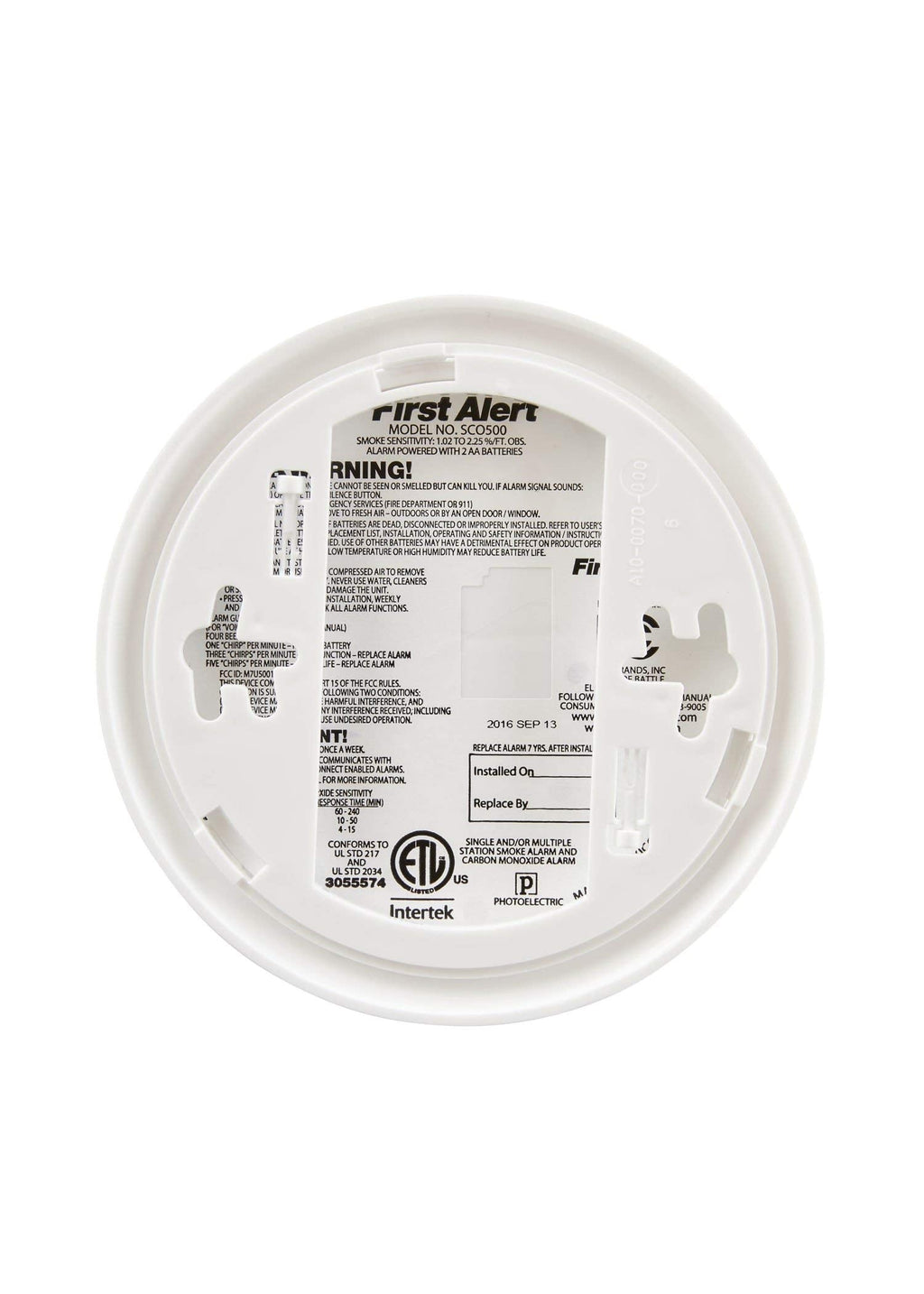 First Alert Battery Powered SCO500B Wireless Interconnected Photoelectric Smoke and Carbon Monoxide Combo Alarm with Voice and Location