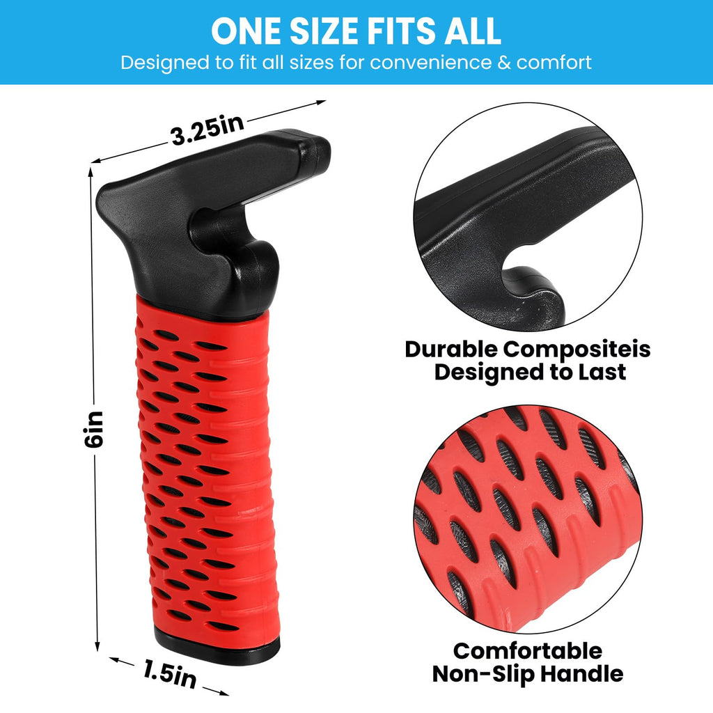 CAidRE Car Door Handle for Elderly, Car Handle Assist Support Handle, Portable Elderly Assistance Mobility Aids for Getting Out of Car, Auto Grab Cane for Seniors and Handicapped, Red