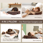 Prodigy TW 4 in 1 Face Down Pillow, vitrectomy Recovery Equipment,face Down Equipment After Eye Surgery,Also can Back、Side and Stomach Sleep, Prone Pillow (2 Sizes)