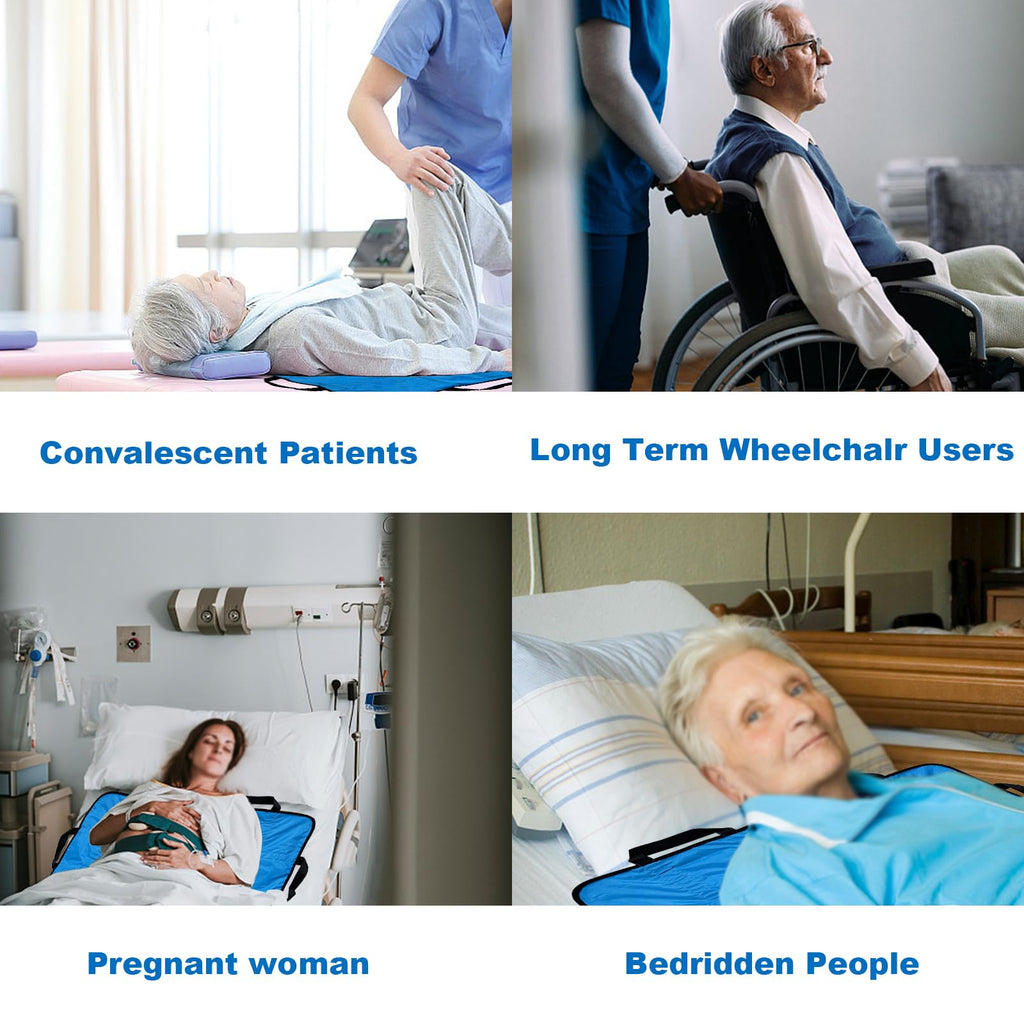 Multi-Functional 48x40 inch Positioning Bed Pads for Elderly, Bed Buddy Patient Lift Sling Handicap Accessories for Daily Living, Elderly Must Haves Assistance Products Patient Turning Device Reusable