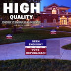 Vote Republican 2024 Yard Sign | Anti-Democrat Trump MAGA Republican Double Sided Election Garden Sign for Americans | Made in USA 12 X 18" Lawn Decoration