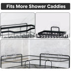 14 Pack Shower Caddy Adhesive Replacement, Strong Adhesive Hooks, Waterproof Shower Adhesive Strips, No Drilling, for Bathroom Storage Shelves and Kitchen Racks