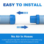 Poolvio Pool Vacuum Hose 26 Feet (8 x 40 Inch), 1.5 Inch Cuffs, Compatible with Most Inground Automatic Cleaners