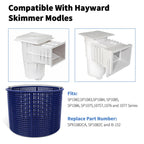 Pulems Pool Skimmer Basket Replacement for Hayward SPX1082CA & Aladdin B-152 Skimmers, Skimmer Basket for Inground Pool Replace SP1083 SP1084 1085 1086 SP1075 Baskets - Upgrade Basket with Handle
