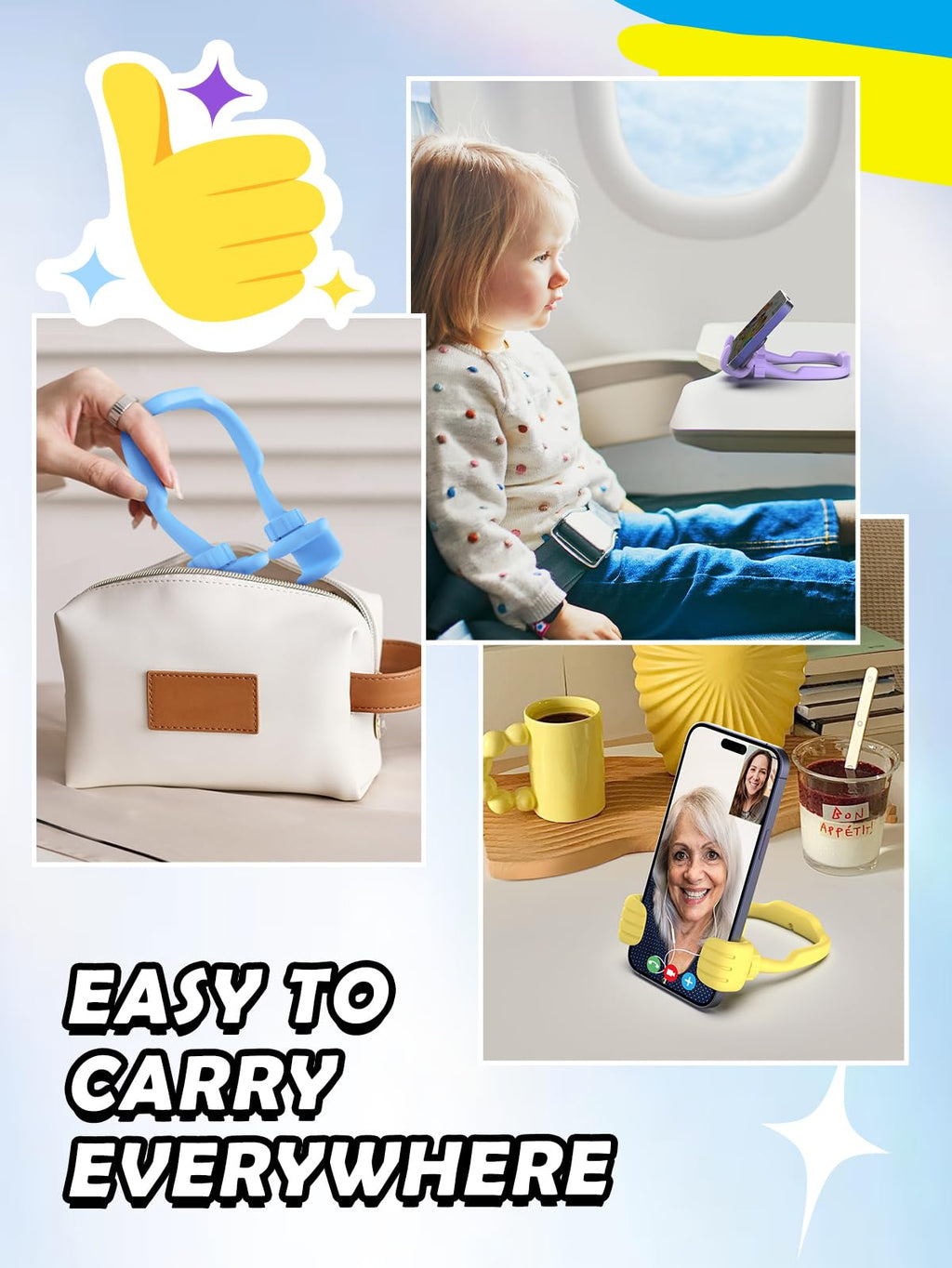 Stocking Stuffers for Teens Girls Boys Kids: Gifts for Men Women Thumbs Up Lazy Cellphone Holder for Desk Funny Christmas Ideas Gifts for Adults Teenager Mom Husband Friends Stuff Who Have Everything