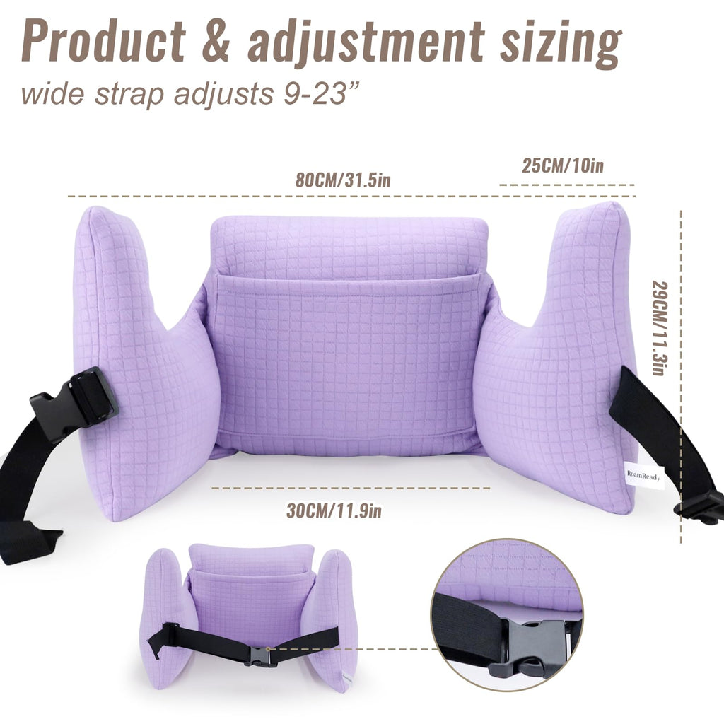 RoamReady Hysterectomy Recovery Pillow, Post-Surgery Cushion for Abdomen C-Section Tummy Tuck Lumpectomy Myomectomy Patients Must Haves Abdominal Pillow with Pocket (Purple)