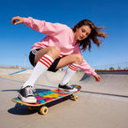 Womens Athletic Socks Outdoor Sport Sock Knee High Socks Long Stockings Casual Striped Sock 1 Pack White Red