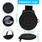 Autotechnx Soft 360 Rotating Seat Cushion for Car Non Slip Swivel Seat Cushion for Car for Elderly Support Black Office Chair Comfortable Ergonomic Design Odorless Rotating Car Seat 360 for Pregnant