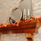 CQURE 4 Pack Fall Leaf Garland, Total 23.6Ft Artificial Fall Vines Autumn Garland Fall Maple Leaves Thanksgiving Decor for Home Wedding Fireplace Christmas