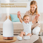 Diffuserlove Ceramic Diffuser Essential Oil Diffusers Aromatherapy Essential Oil Diffuser for Room Air Diffuser for Home Bedroom Stone Diffuser Yellow Wood Pattern Base
