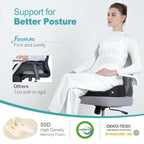 Seat Cushion for Office Chair, Memory Foam Sciatica Pain Relief Pillow, Seat Cushion for Hip, Tailbone, Coccyx Pain, Desk Chair Cushion for Office, Gaming, Car, Wheelchair
