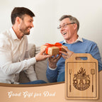 AceThrills Gifts for Dad, Dad Birthday Gifts - Engraved Bamboo Cutting Board 12.3"L x 8.7"W x 0.4"Th - New Dad Gifts, Christmas Board Gifts for Dad from Daughter Son