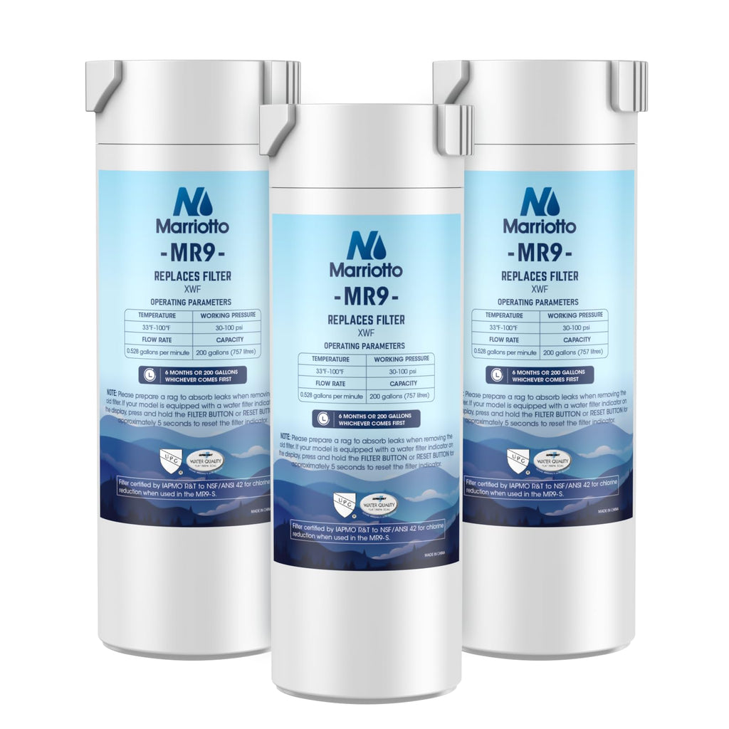 MARRIOTTO XWF Water Filter Replacement for GE XWF Refrigerator Water Filter, 3 Pack (Not XWFE)