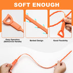 Drain Snake Clog Remover - 4 Pack 20 Inch Flexible Hair Drain Removal Tool for Sink, Shower, Tub & Toilet, Drain Cleaner with Grip Handle - Easy Use Kitchen & Bathroom Drain Opener