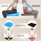 Gel Seat Cushion for Office Chair 3.54in Thick Ergonomic Gel Chair Cushion Seat Pad for Long Sitting Relieve Sciatica Back,Pressure Sore Ulcer Pain,Seat Cushion for Wheelchair Office Chairs Car Seats