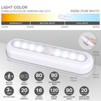 3 Pack 7” Motion Sensor Lights Indoor Battery Operated, Stick on LED Light for Closet, Stairs, Under Cabinet, Cool White