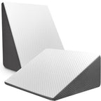 OAISZ Wedge Pillow for Sleep Apnea, 12 Inch Bed Wedge Pillow for Headboard, Headboard Triangle Pillow Wedge for Acid Reflux, After Surgery, Snoring, Cooling Memory Foam Top, Removable Cover