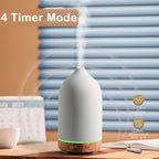 Diffuserlove Ceramic Diffuser Essential Oil Diffusers Aromatherapy Essential Oil Diffuser for Room Air Diffuser for Home Bedroom Stone Diffuser Yellow Wood Pattern Base