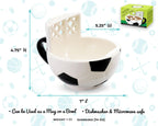 MAX'IS Creations The Soccer Mug with a Goal, Kids Christmas Gift Soccer Gifts for Kids Boys 8-12 12-14 Girls Soccer Coach Gifts Men, Soccer Mom Gifts, Funny Coffee Mug Soccer Ball Cereal Bowl, 14oz