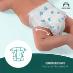 Amazon Brand - Mama Bear Gentle Touch Baby Diapers, Size 7, 80 Count (4 packs of 20), Skin Safe, 12 Hours Protection, Wetness Indicator, Stretchy Waistband