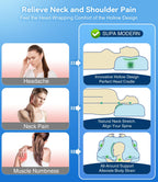 SUPA MODERN Cooling Cervical Neck Pillow for Sleeping, Contour Side Sleeper Pillow for Adults, Ergonomic Memory Foam Orthopedic Neck Pain Relief, Stomach Sleeping with Luxury Cool Cover