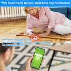 PILSAMAS WiFi Caregiver Call Button for Elderly at Home w App Notification, Elderly Monitoring, Caregiver Pager, Life Alert Systems for Seniors No Monthly Fee, Alert Button for Seniors at Home