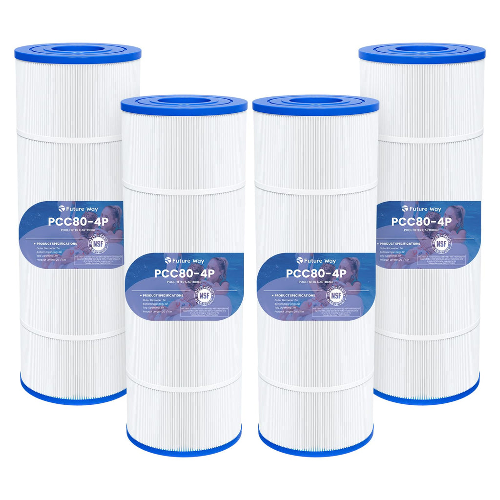 Future Way CCP320 Pool Filter Cartridges Replacement for Pentair Clean & Clear Plus 320, Replace Pleatco PCC80-PAK4, Pentair R173573, 160340, 320 sq.ft, 4 Pack