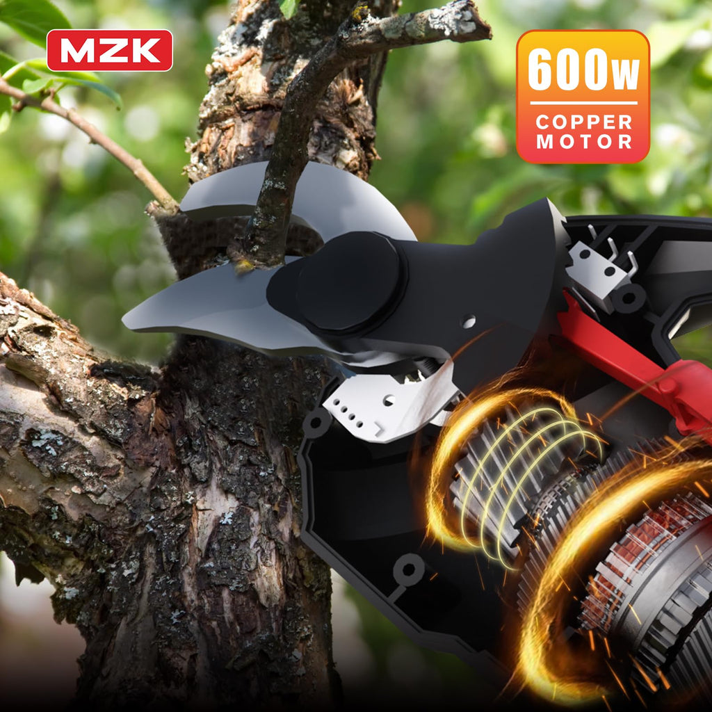 MZK 20V Pole Pruning Shear, Battery Powered Cordless Electric Pruning, Reach To 12-ft, Tree Pruner with Rechargeable Battery, 1.2 Inch Cutting Diameter(Battery and Charger Included)