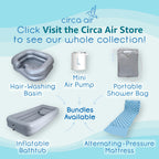 Circa Air Inflatable Hair Washing Basin for Bedridden, Portable Shampoo Bowl for Home, Mobile Hair Washing Station, Portable Sink for Washing Hair in Bed, Elderly Aid Hair Wash Tray, Loc Detox Tub