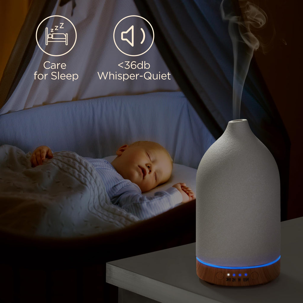BOXING Ceramic Diffuser,Stone Essential Oil Diffuser, Ultrasonic Aromatherapy Diffusers,Essential Oils for defusers for Home/Bedroom (100ML).