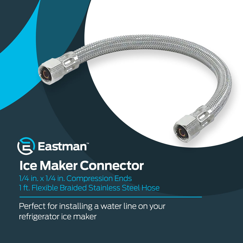 EcoPure EPINL30 5 Year in-Line Refrigerator Filter + Eastman Ice Maker Connector, 1/4 Inch