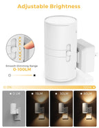 L LOHAS LED Night Light Plug in, Night Lights Plug into Wall, Light Sensor, 0-100LM, Soft White 3000K, Dimmable Night Light, Modern Night Light for Hallway Bedroom Stairway, 2 Pack