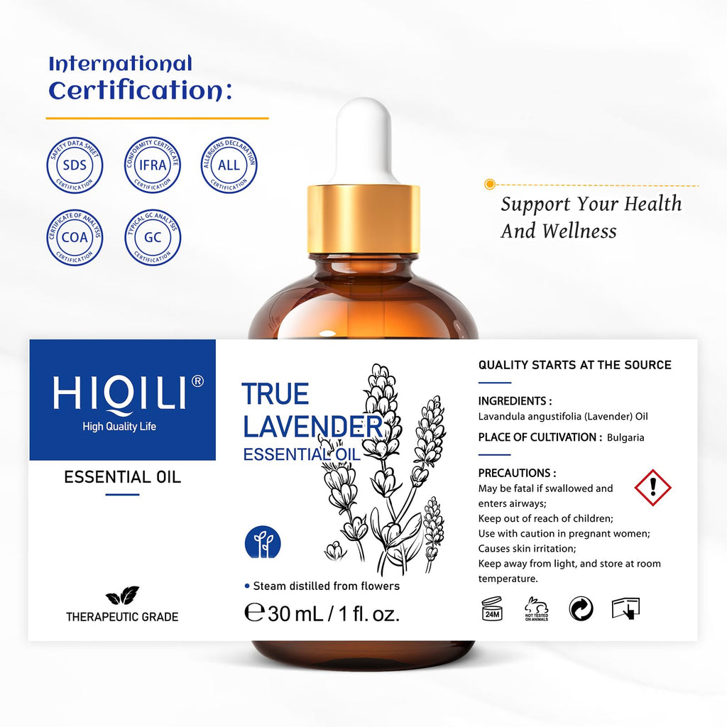 Lavender Essential Oil for Diffuser, Aromatherapy & Air Freshening, Ideal for Relaxing Tense Mood, Eliminating Odor, Creating Peaceful Atmosphere for Sleep, Bath & Work —30ml / 1.01 fl oz