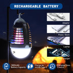 vertmuro Portable Bug Zapper Outdoor Indoor, Electric Mosquito Fly Killer Lamp with Three Lighting Mode, USB Rechargeable Light Bulb Zapper for Camping, Home, Patio (3 Pack)
