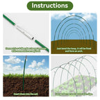 Garden Netting Kit for Raised Beds, 10x30FT Ultra Fine Mesh Netting＆ 6 Sets of 8FT Fiberglass Garden Hoops, Row Cover Insect Netting for Vegetable Plant Fruit Flowers Protection