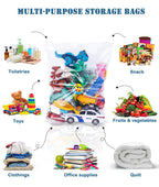 [10 Count] 18'' x 24'' Large 5 Gallon Storage Bags, Extra-Thick Reclosable Zipper Bags for Storage, Food Prep, Moving, BPA-Free, 3.1-mil Thick Plastic Bags for Clothes