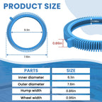 AMI PARTS 896584000-143 Pool Cleaner Front Tire with Humps for Concrete Pools Fits for Poolvergnuegen Cleaners 4 Pack