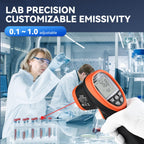 SURLABA Infrared Thermometer with Bluetooth, High Temp Thermometer Pyrometer IR Temperature Gun -58℉- 2732℉ (-50℃ to 1500℃),30:1 Distance Spot Ratio, Dual Laser and Flashlight（NOT for Human）