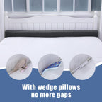 BALAPET Flodable Pillow for Headboard Gap,Bed Gap Filler Queen Size,Adjustable Bed Wedge Pillow for Headboard,Rectangular Bed Gap Filler,Foam Mattress Gap Filler(Gray,60 * 9.8 * 3in)