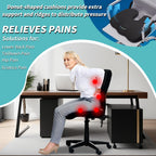 Bisiesa Orthopedic Gel Foam Seat Cushion for Sciatica & Butt Pain Relief - Donut Design Pillow for Office Chair, Car, Long Driving Sitting Support After Use
