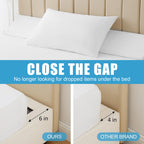 MEGCXIT King Bed Wedge Pillow for Headboard, Foam Pillow Wedge for Headboard Gap, Mattress Bed Gap Filler King, Triangle Pillow, Anti-Slip Bed Crack Pillow Space Filler (76"×10"×6") Air-Layer White