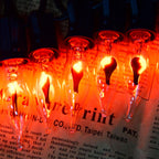 SOTOPOO 12 Count Halloween Flickering Flame Lights Bulbs, C7 Flame Bulbs / E12 Flickering Flame Bulb - Clear Flame Shaped, Christmas Halloween Candle Light Bulbs, C7 String Light Bulbs Replacement