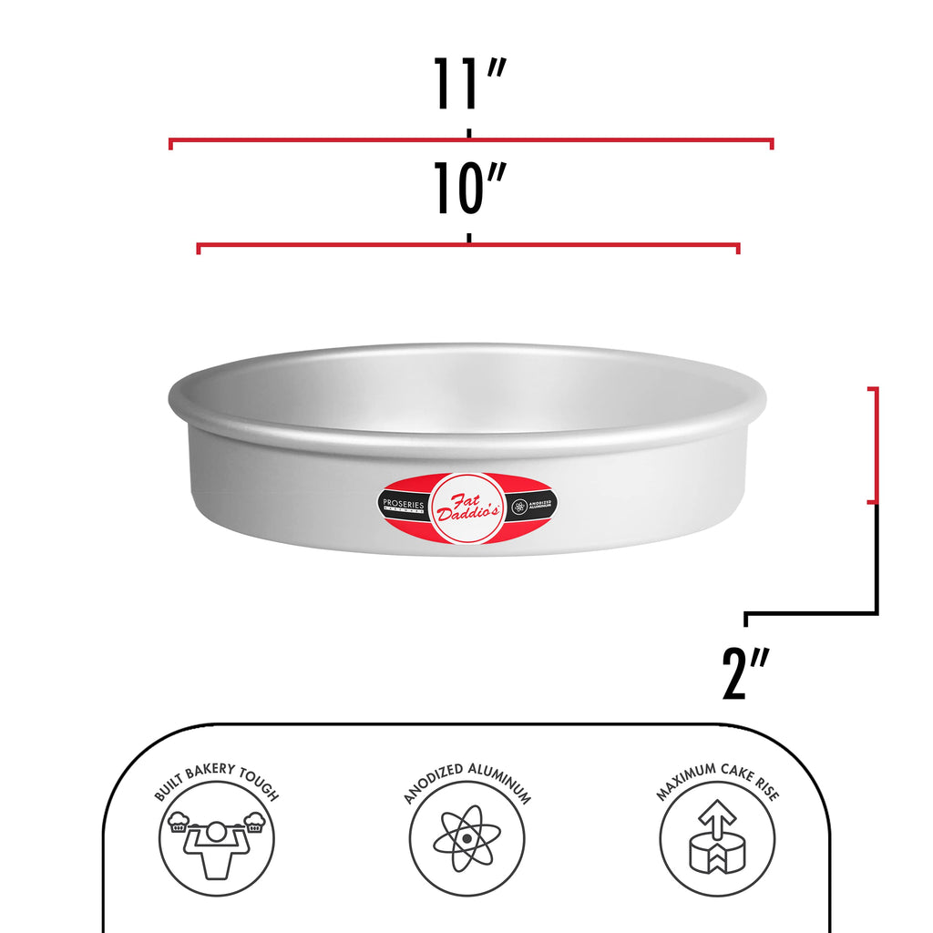 Fat Daddio's Anodized Aluminum Round Cake Pan, 10 x 2 Inch