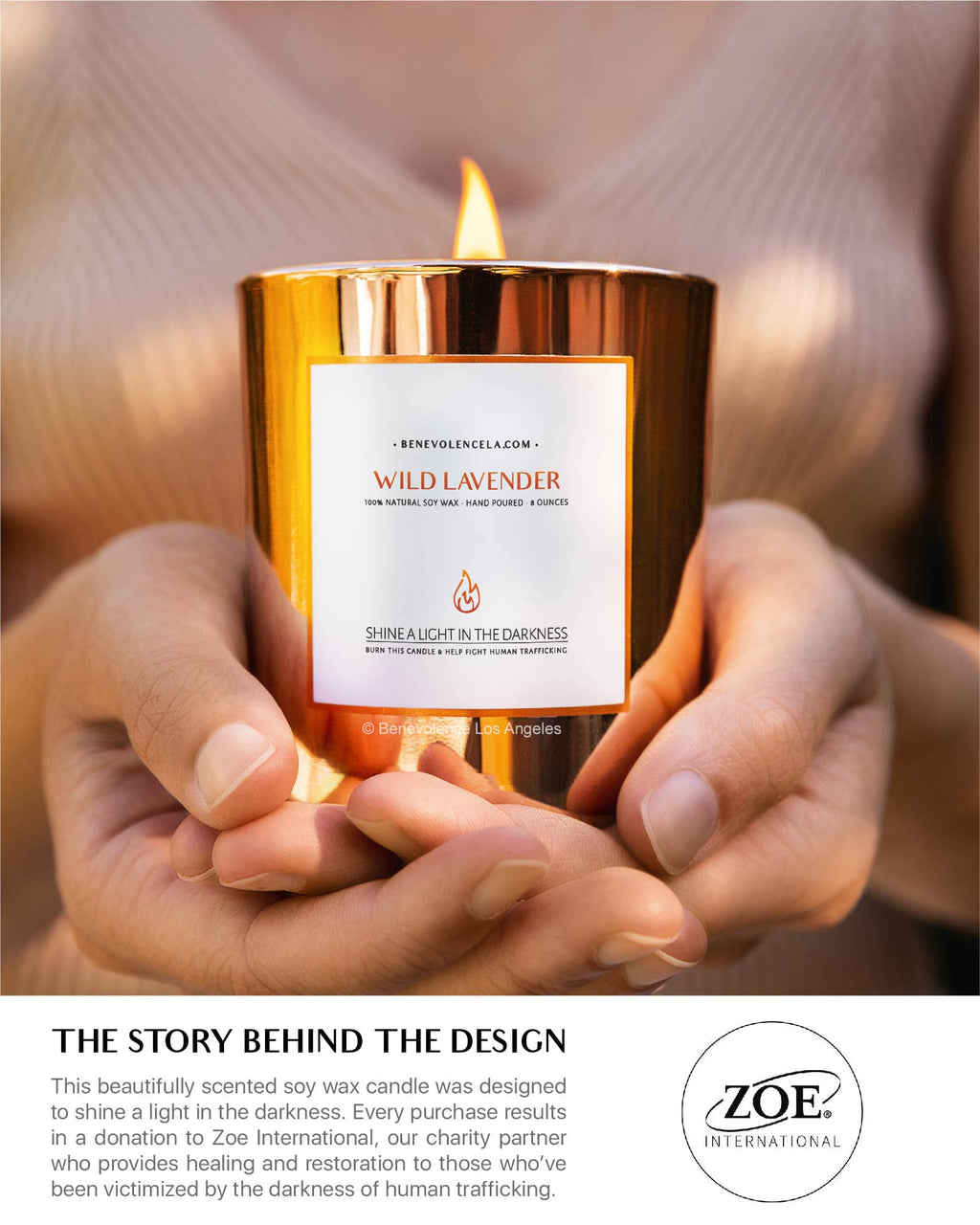 Benevolence Candles Wild Lavender Wood Wick Candles for Home | Spring Candles Gifts for Women | 8 Oz Scented Candles for Home Scented | 45 Hour Burn Natural Candles | Lavender Candles | Men Candles