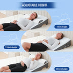 Ziiyllean Bed Wedge Pillow for Sleeping, 6 & 7.5 & 10 Inch Adjustable Height Wedge Pillows for After Surgery, 16-in-1 Memory Foam Triangle Pillow Wedge Relieve Acid Reflux, Gerd, Snoring