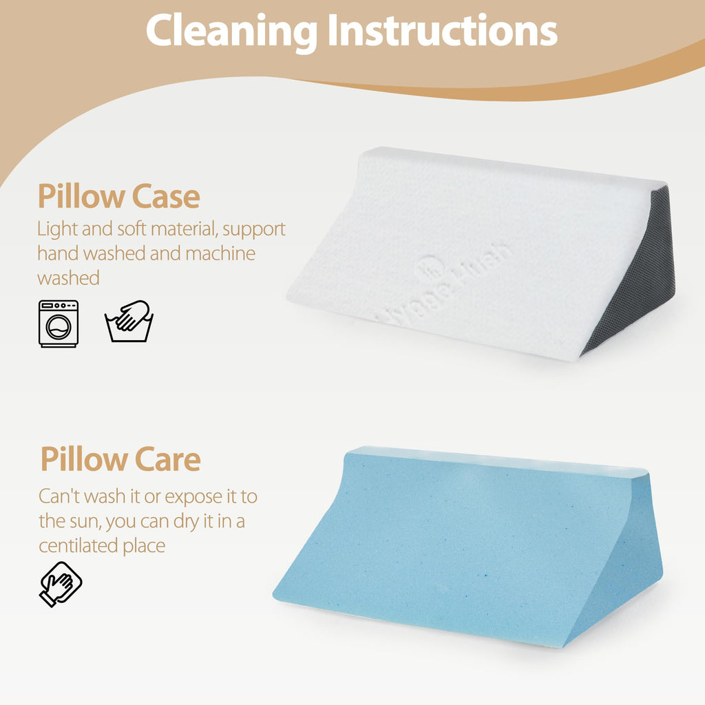 Touchutopia Wedge Pillow for Sleeping, Side Sleeper Body Back Positioners for Back Pain, Preventing Bedsores, After Surgery, Pregnancy Support, Ankle Support, Bed Wedge Pillow for Side Sleepers, White