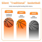 Silent Basketball, Silent Basketball Dribbling Indoor, 2025 Upgrade Silent Basketball 7-24cm/9.44in Dunk Basketball Indoor Training, Silent Swish Basketball(Adult Basketball)