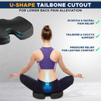 EcoNour Seat Cushions for Office Chairs | Tailbone Pain Relief Cushions for Car Seat | Sciatica, Butt & Coccyx Pain Relief Desk Chair Cushion for Long Sitting Drivers | Car Seat Cushion