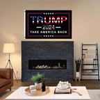 Trump 2024 Flag 3x5 Donald Trump 2024 Take America President Back Flags Made in USA with 2 Brass Grommets UV protection Fade Resistant for Indoor Outdoor Banner